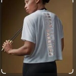 NWOT Athleta White Cropped Oversized Boxy Shirt